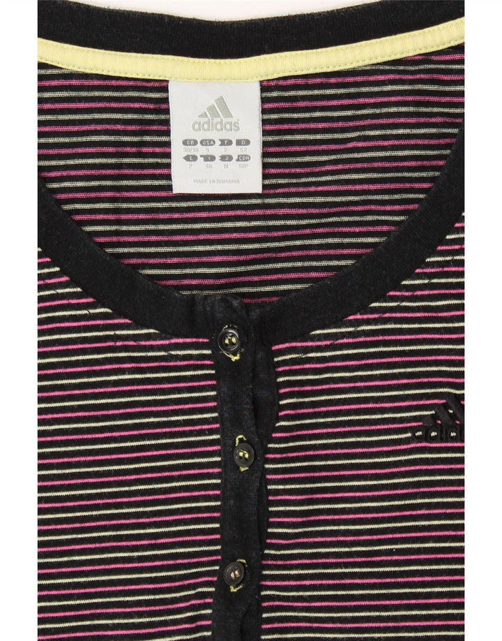 ADIDAS Camiseta Mujer Top UK 8/10 Small Multicolor Rayas Algodón