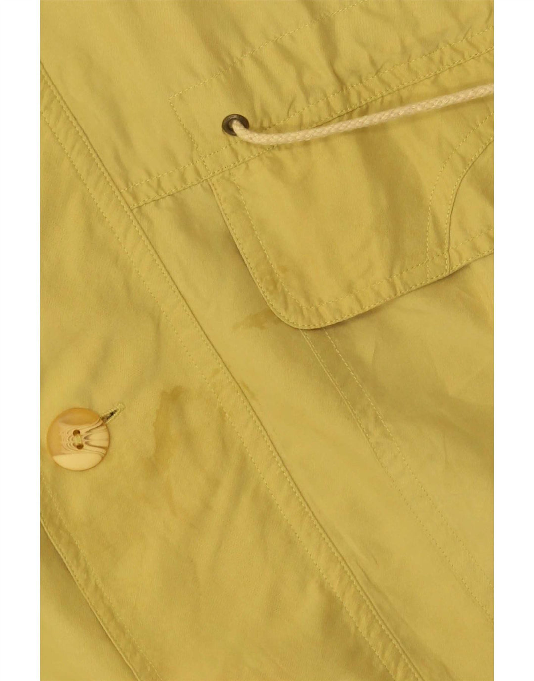 Vintage hombres chaqueta utilitaria Reino Unido 44 2XL seda amarilla