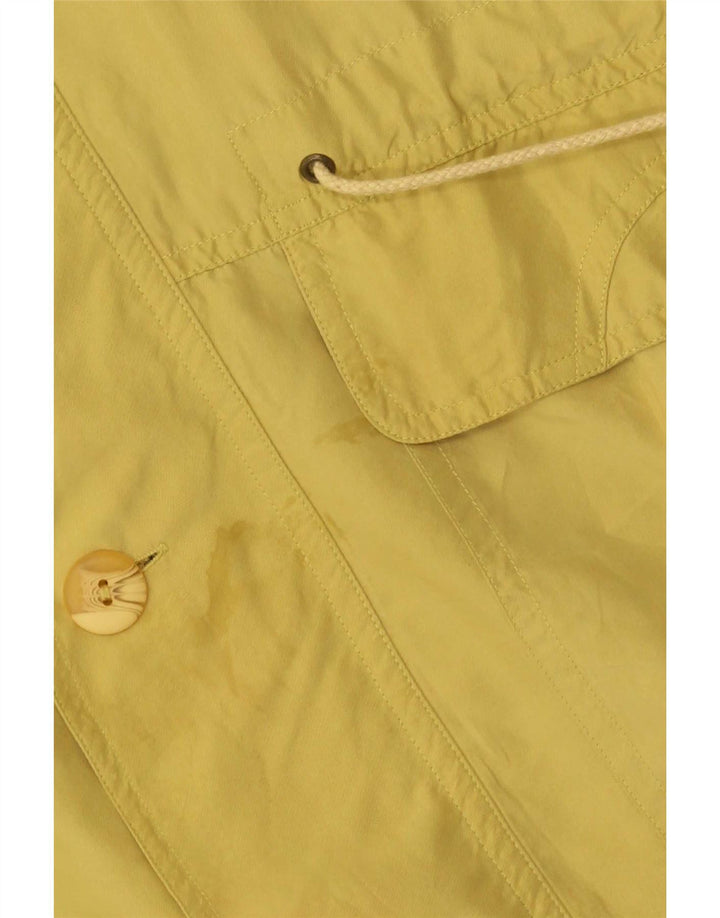 Vintage hombres chaqueta utilitaria Reino Unido 44 2XL seda amarilla