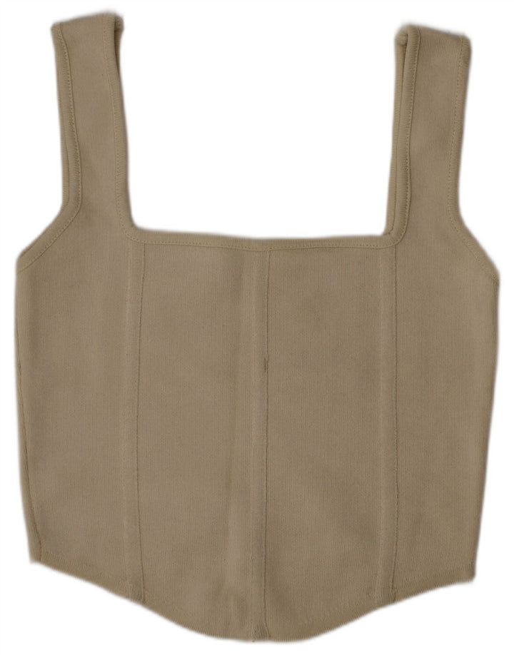 Zara Mujer Crop Top Poliamida Beige Medio