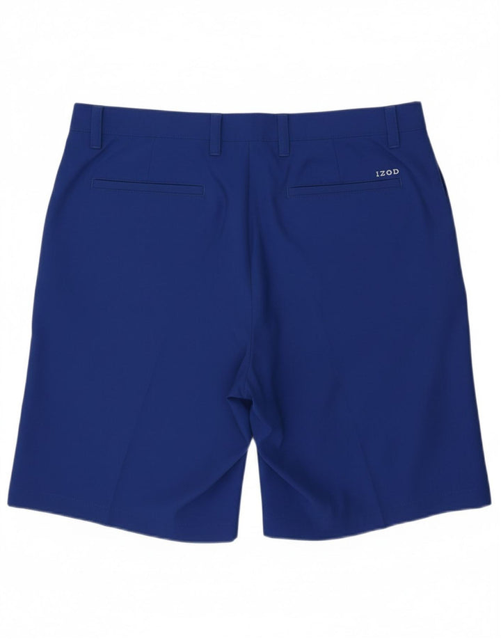 IZOD Mens Chino Shorts W36 Large  Blue Polyester