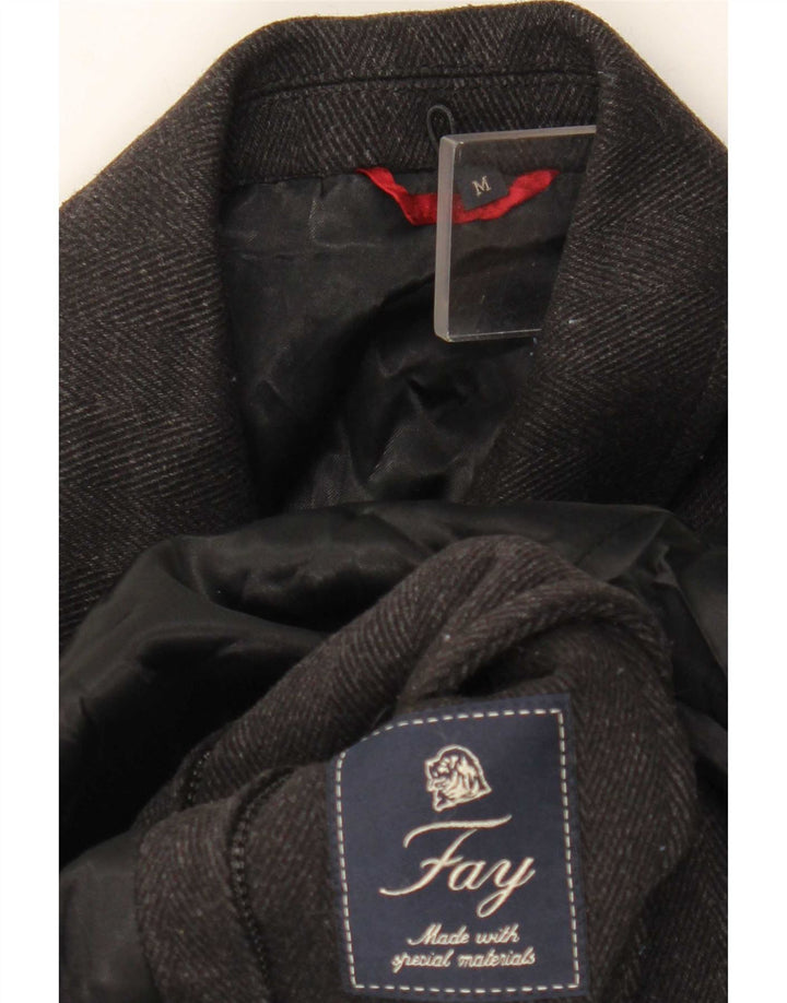 Abrigo Fay para hombre UK 38 Gris Medio Espiga