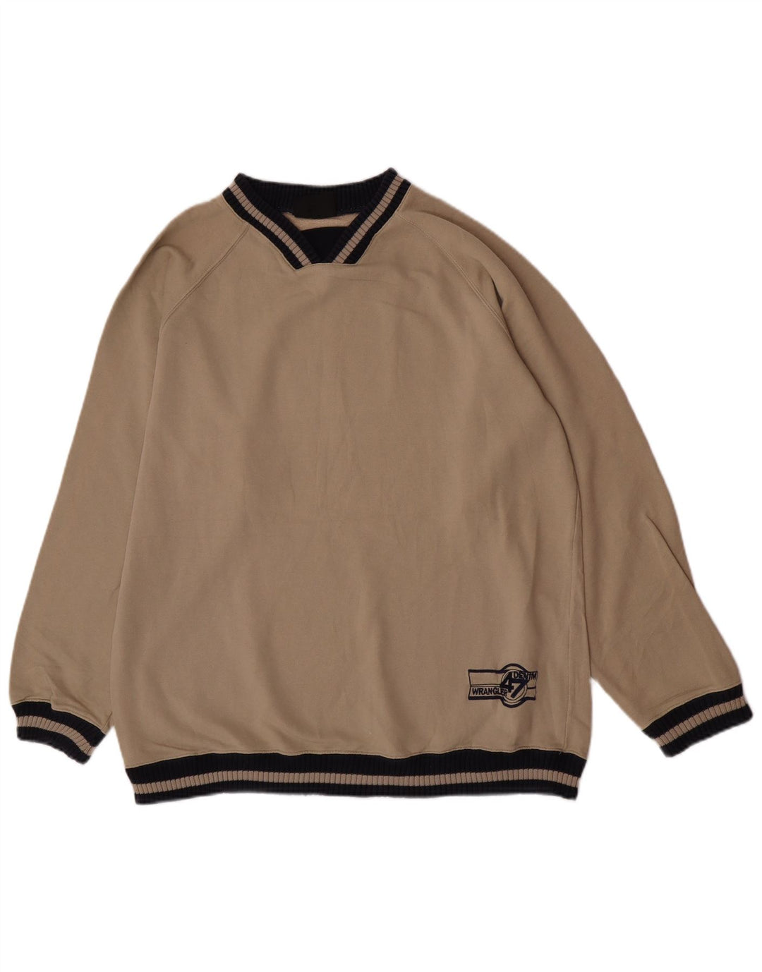 Wrangler Hombre Sudadera Jumper Large Beige Algodón