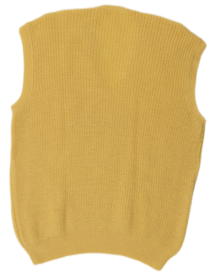 Vintage hombres chaleco tanque top grande amarillo