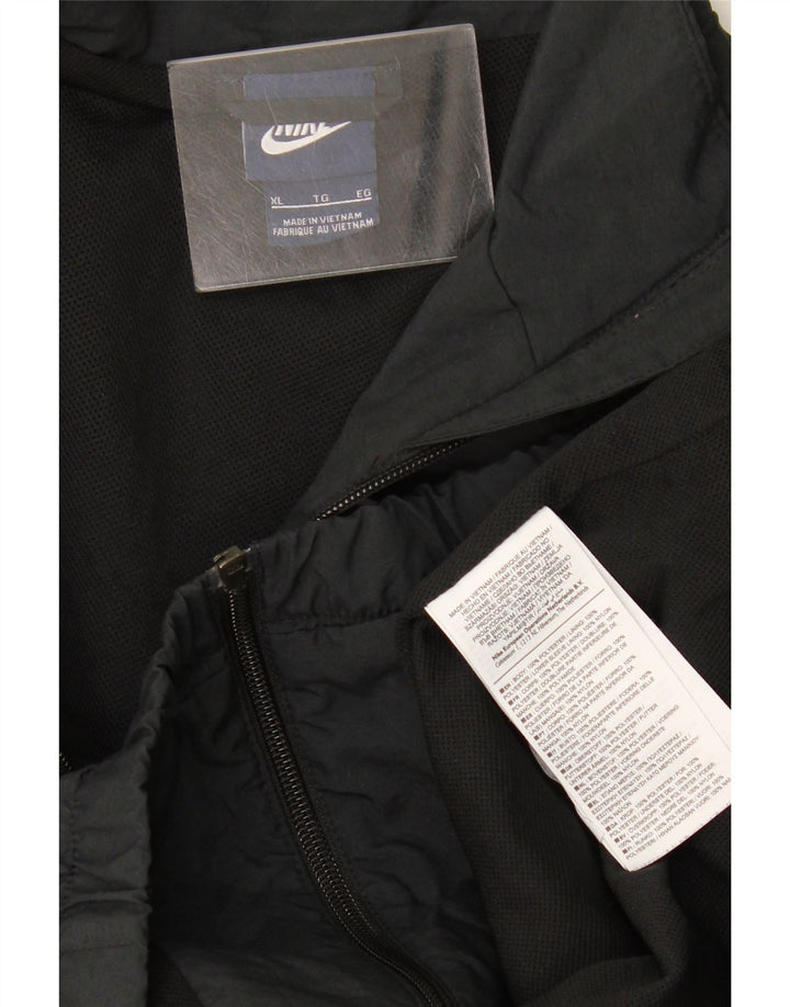 Nike Chaqueta de chándal para hombre XL Negro Colorblock Poliéster