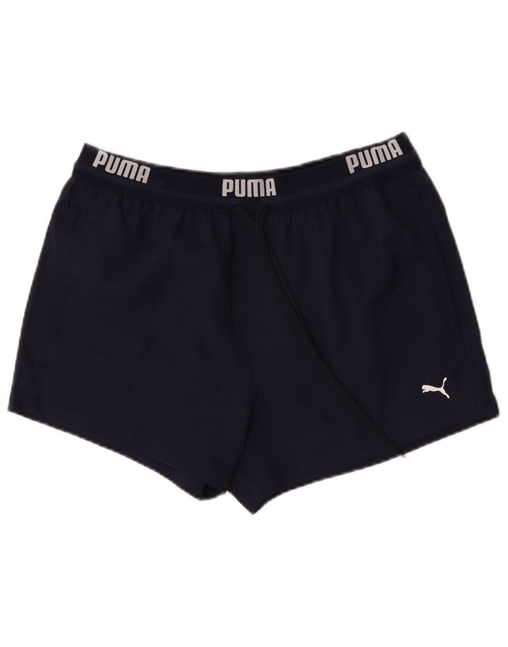 Puma Pantalones cortos deportivos gráficos para hombre Poliéster azul marino mediano