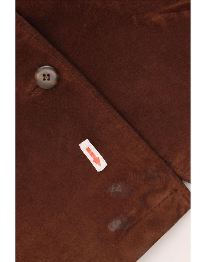 Vintage mujer ante chaqueta EU 38 cuero marrón medio