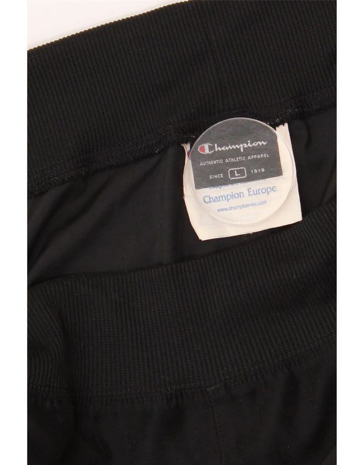 Champion Pantalones De Chándal Para Mujer UK 44 Grande Poliéster Negro