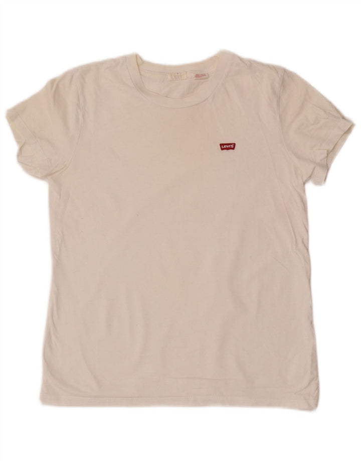 Levi's Camiseta gráfica para mujer Top UK 10 Small White