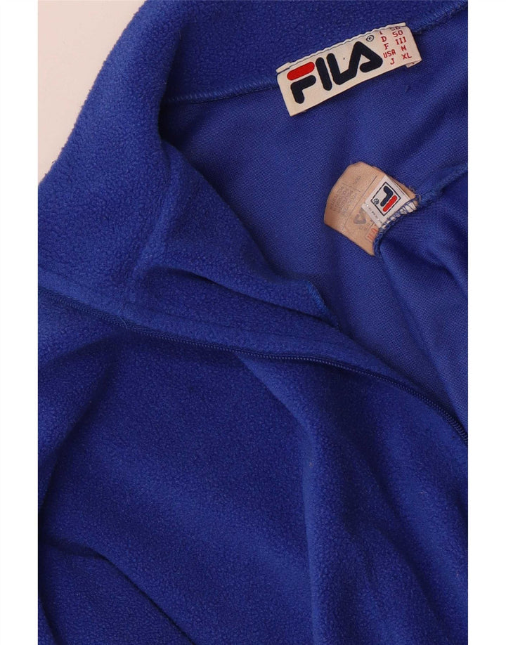 Fila Jersey polar con cuello y cremallera para hombre IT 40 Poliéster azul medio