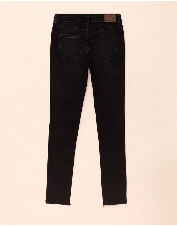 Zara Jeans Ajustados Cortos para Mujer EU 40 Medium W30 L26 Negro