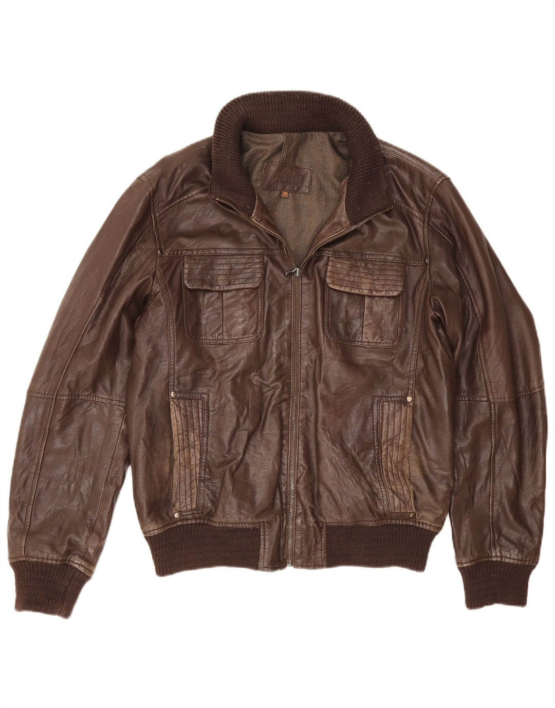 Conbipel Chaqueta de cuero para hombre IT 50 Large Brown