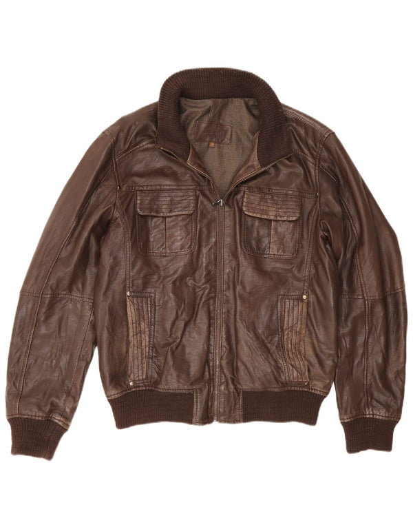 Conbipel Chaqueta de cuero para hombre IT 50 Large Brown