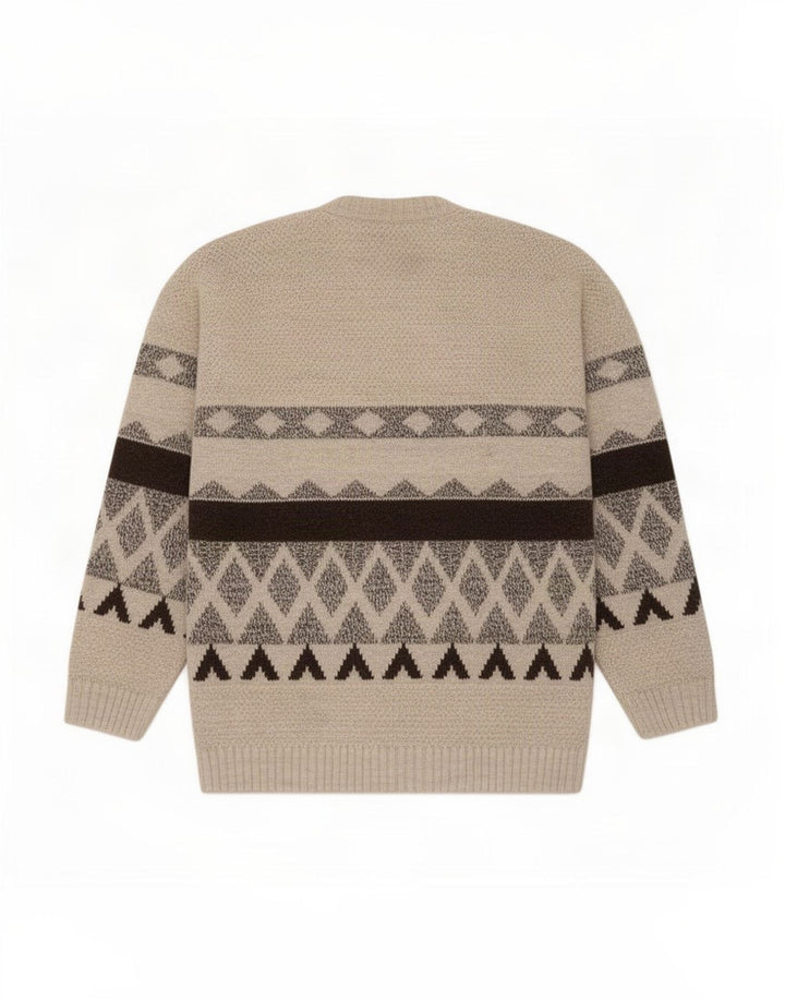 Conbipel Cárdigan Hombre XL Beige Geométrico
