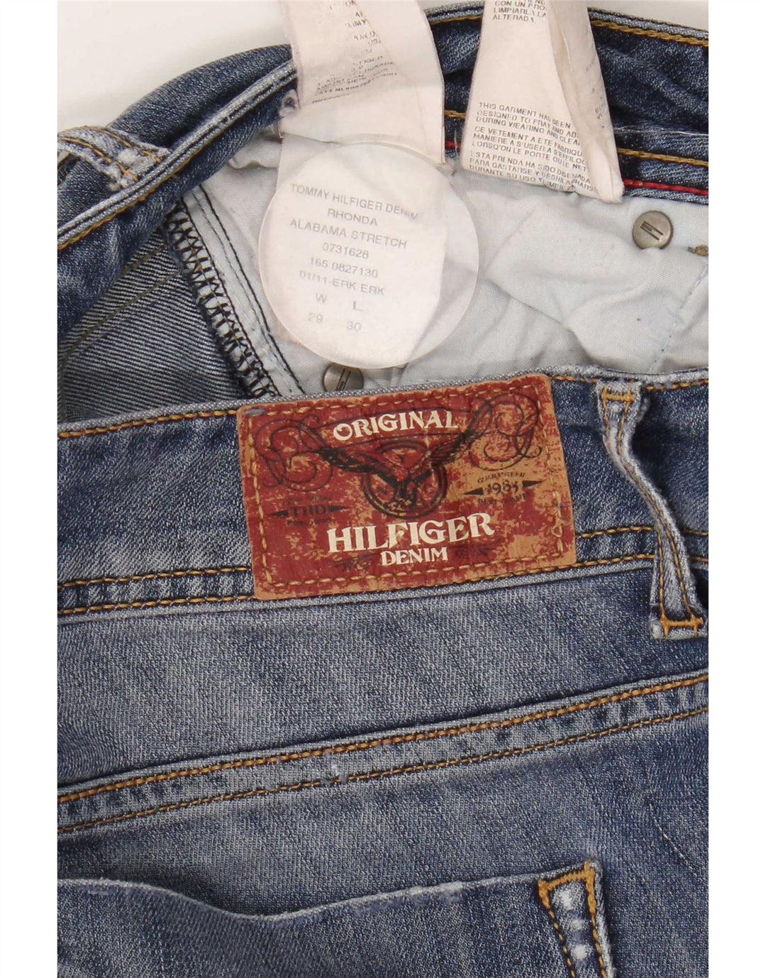 Vaqueros Rectos Tommy Hilfiger Mujer W29 L30 Azul