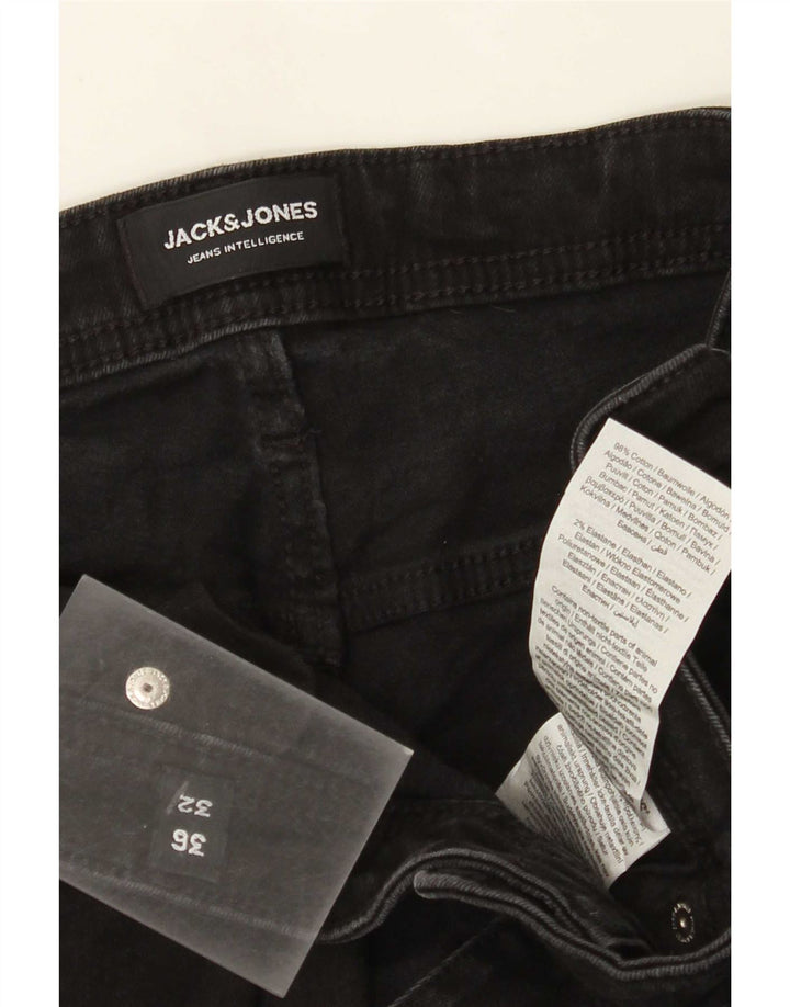 Jack & Jones Vaqueros ajustados para hombre W36 L32 Algodón negro