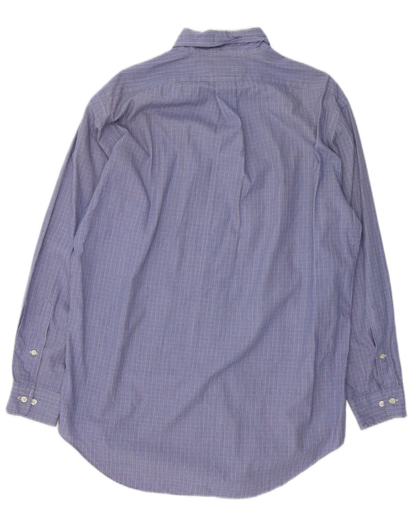 Ralph Lauren Camisa holgada Yarmouth para hombre talla 15 1/2 cuadros azules medianos