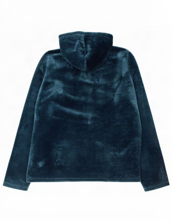 Mountain Warehouse Suéter con capucha y cremallera de forro polar para mujer UK 40 XL Poliéster azul