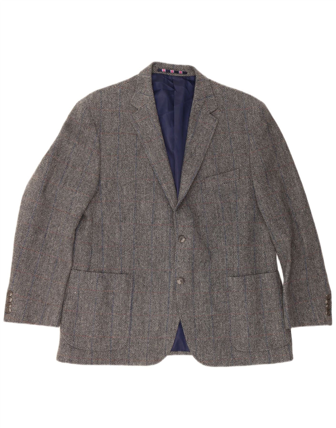 Marks & Spencer Chaqueta tipo blazer de 2 botones para hombre UK 46 XL Lana en espiga gris