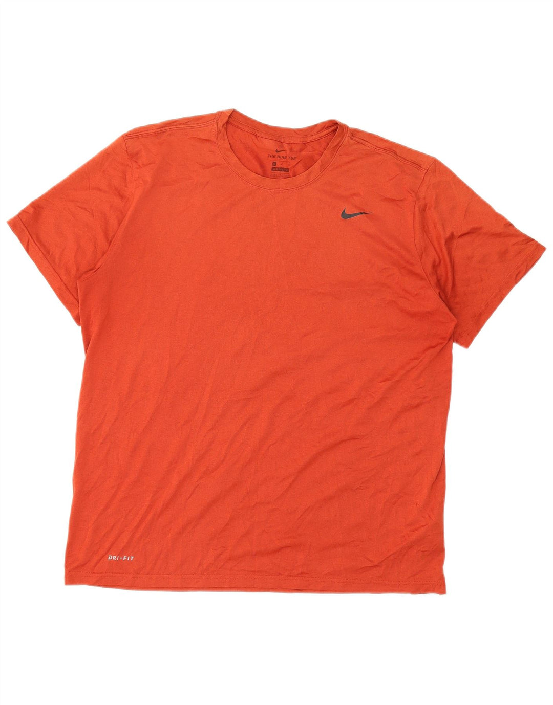 NIKE Hombre Dri Fit Camiseta Top XL Naranja Poliéster