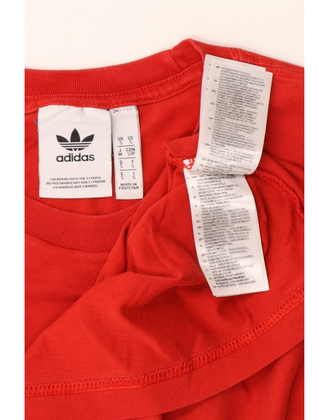 Adidas Hombre Camiseta Top Small Rojo Algodón