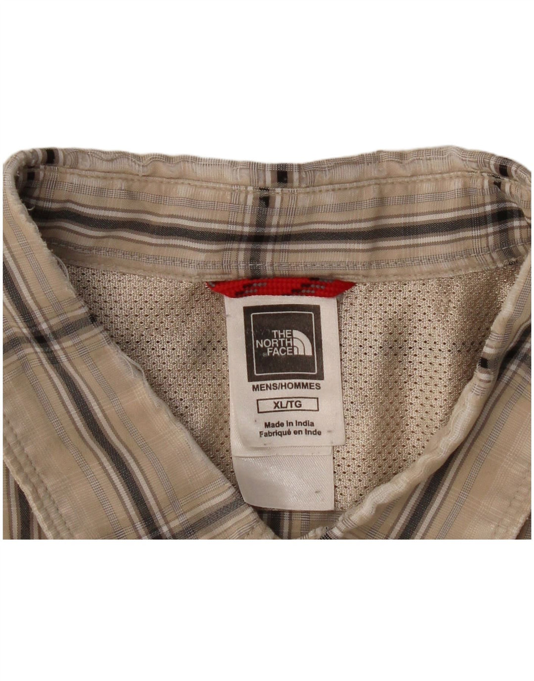 Camisa The North Face Hombre Manga Corta XL Cuadros Beige Poliéster