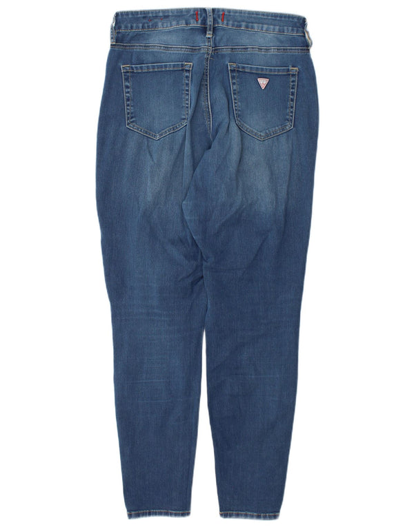 Vaqueros Guess Mujer De Talle Alto Skinny W30 L29 Azul