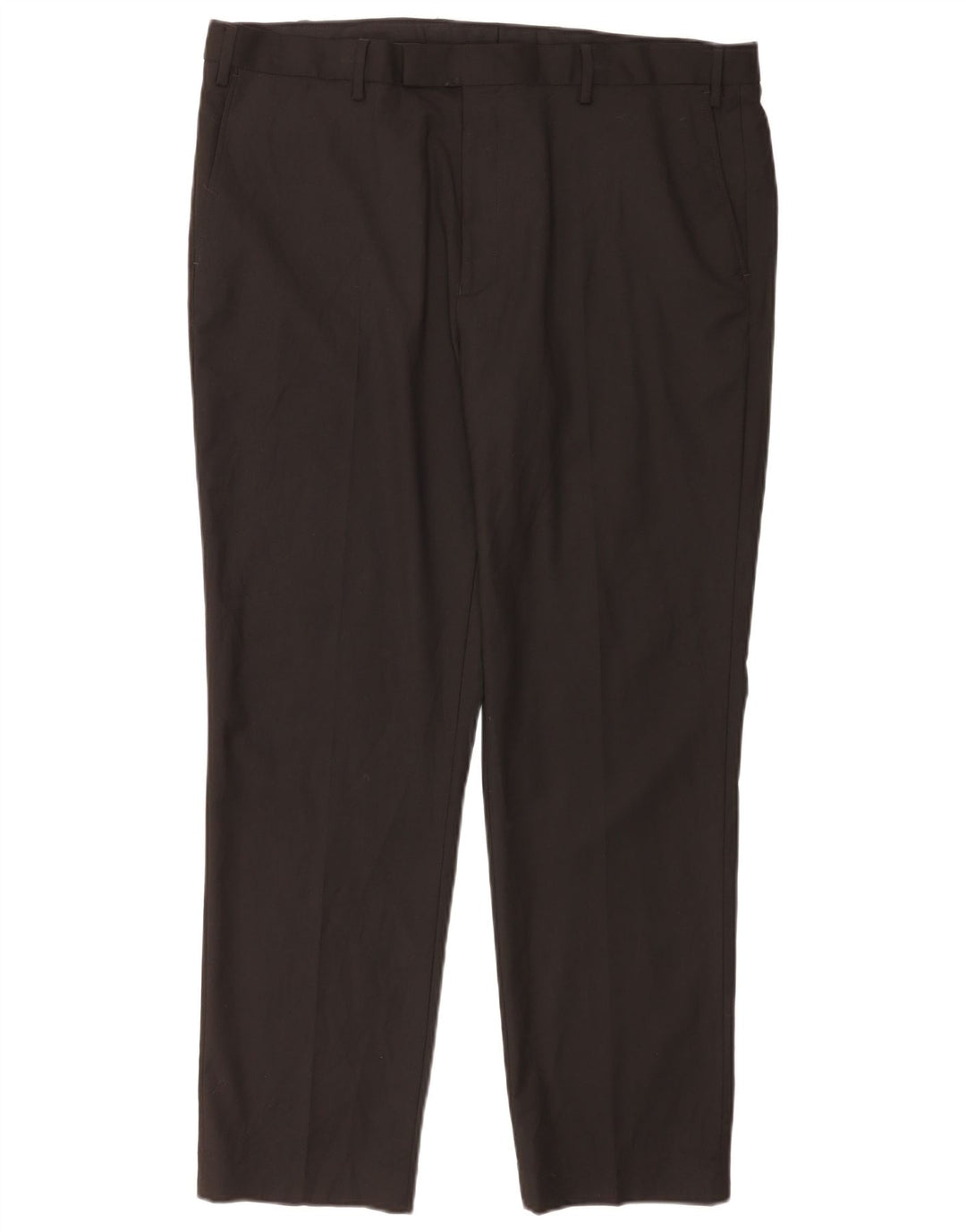 Marks & Spencer Pantalón de traje de corte regular para hombre W40 L31 Poliéster negro