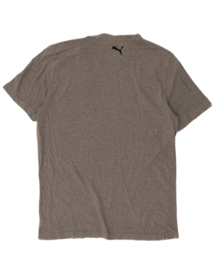 Puma Camiseta gráfica para hombre Top gris medio moteado