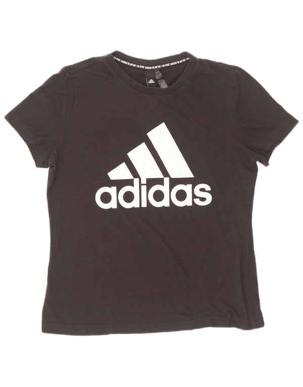 Adidas Womens Graphic T-Shirt Top UK 16/18 Large Black