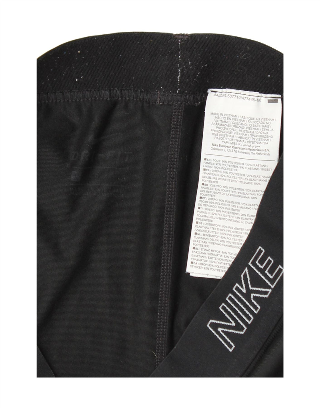 Nike Dri Fit Graphic Capri Leggings para mujer, talla 40, poliéster negro grande