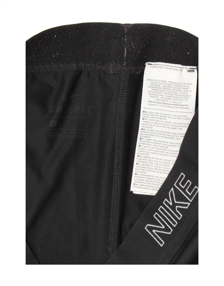 Nike Dri Fit Graphic Capri Leggings para mujer, talla 40, poliéster negro grande