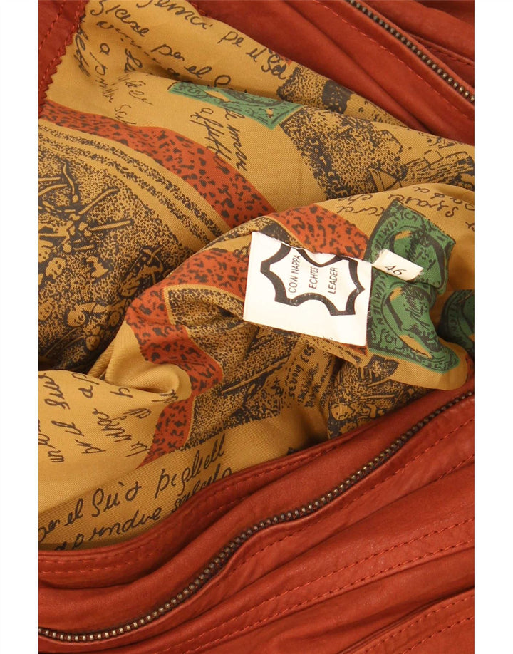 Chaqueta de cuero vintage para hombre IT 46 Pequeño Marrón