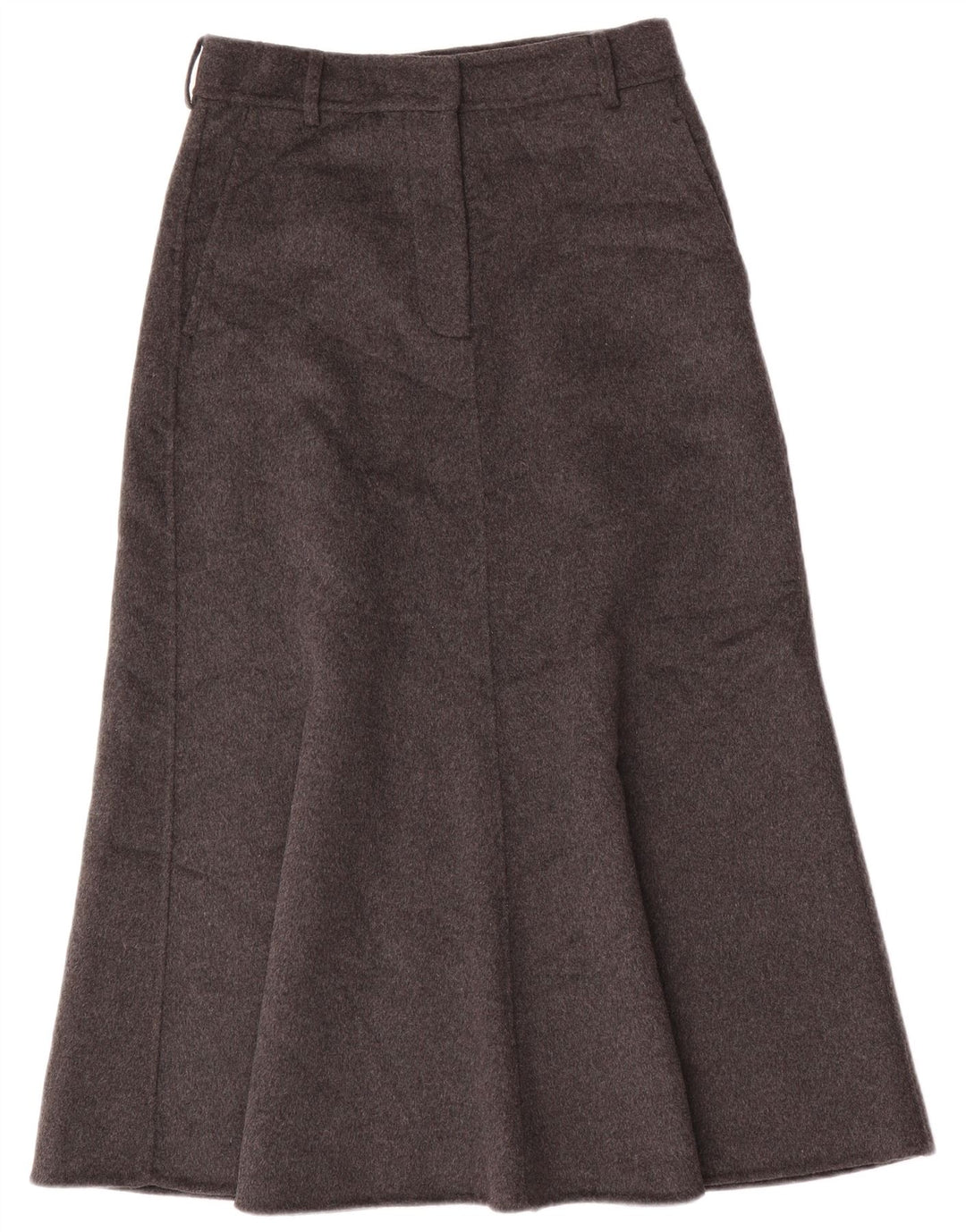 Zara Mujer Maxi Falda Acampanada Pequeña W28 Lana Gris
