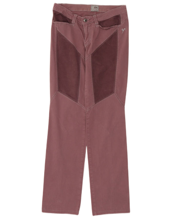 9.2 by Carlo Chionna Pantalones informales para mujer W28 L32 Color block burdeos