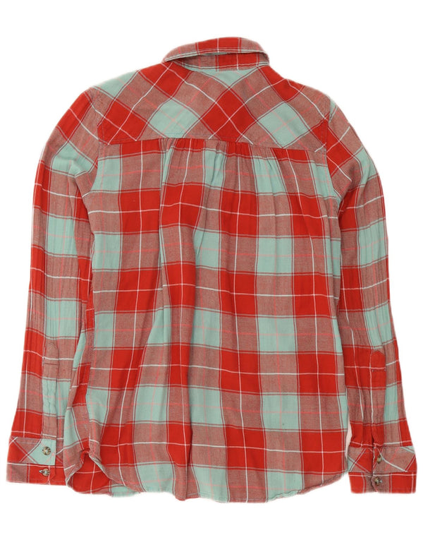 Hurley Camisa de franela para mujer UK 44 Algodón a cuadros rojo mediano