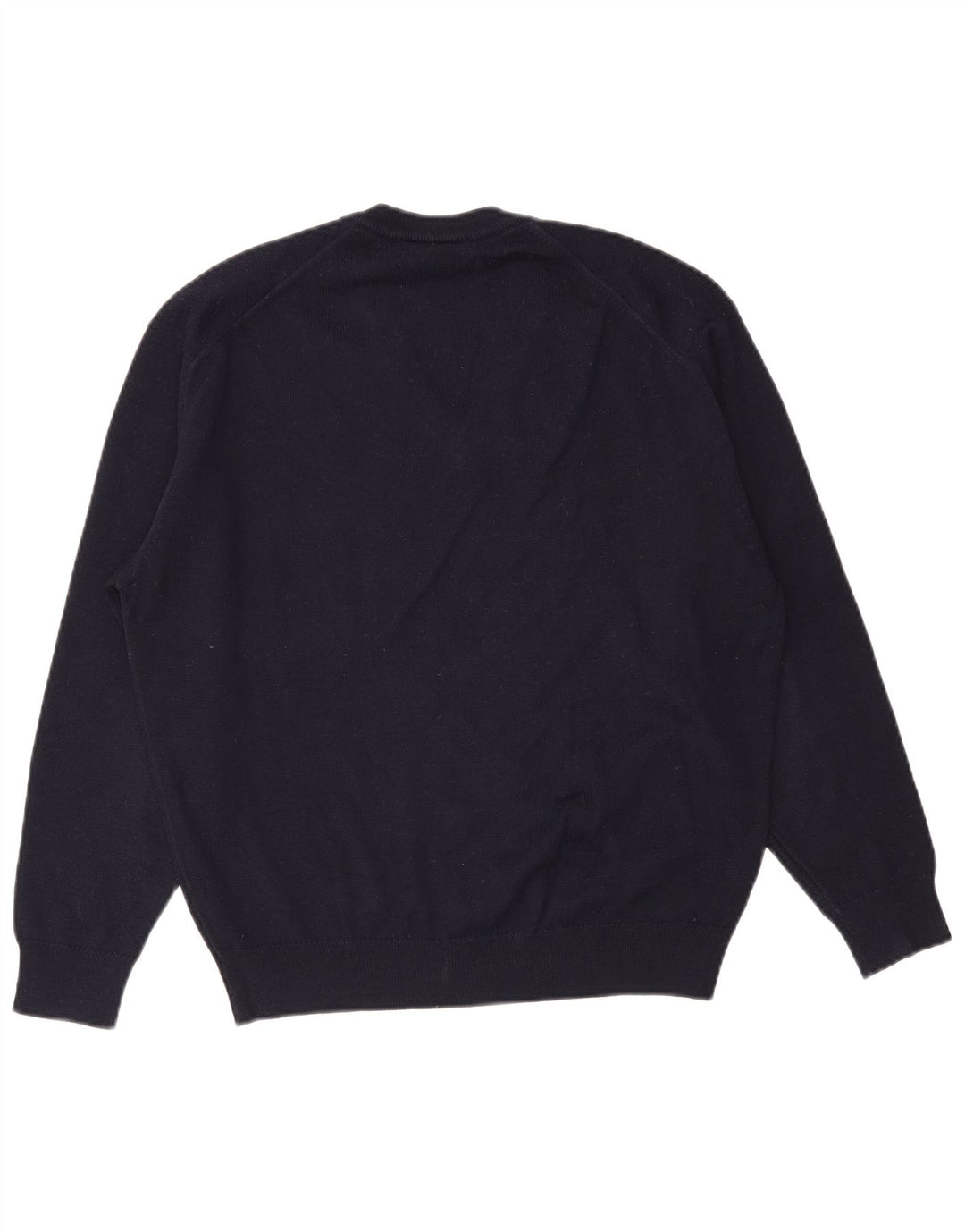 Lacoste Jersey con cuello en V para hombre talla 5 grande lana azul marino