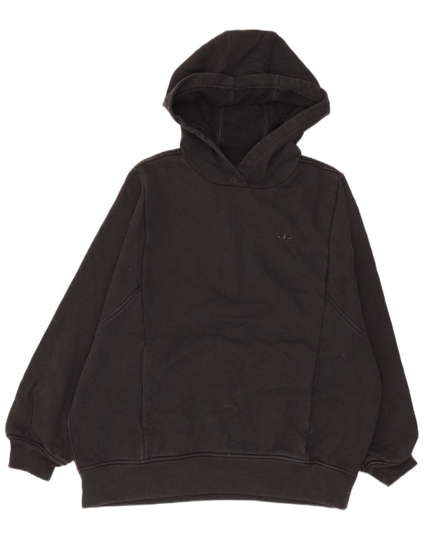 Adidas - Sudadera con capucha para hombre, talla grande, algodón negro