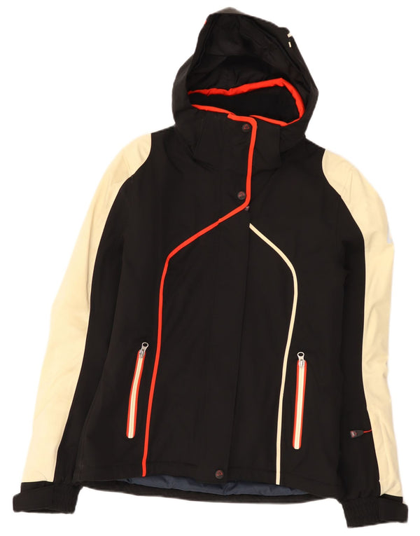 Chaqueta de esquí con capucha para mujer On the Edge IT 44 Medium Black Colourblock