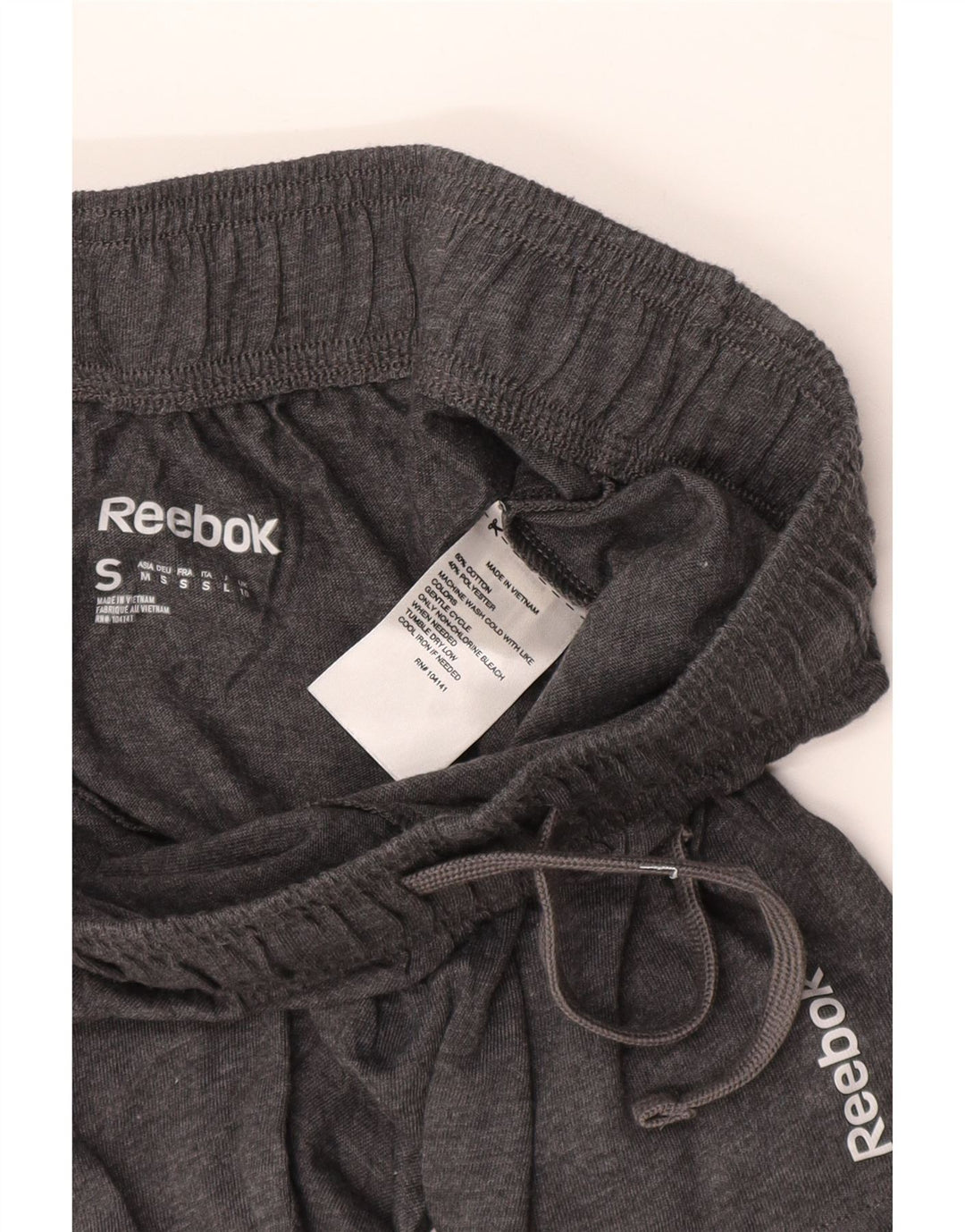 REEBOK Pantalones cortos deportivos para mujer UK 10 Small Grey Cotton