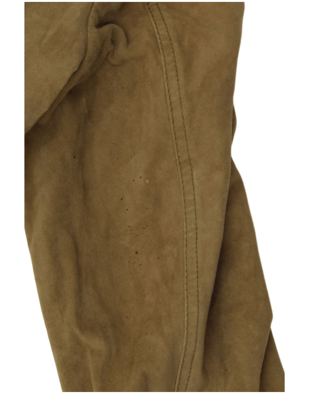 Aeronautica Militare Chaqueta de ante corta para mujer IT 42 Cuero caqui mediano