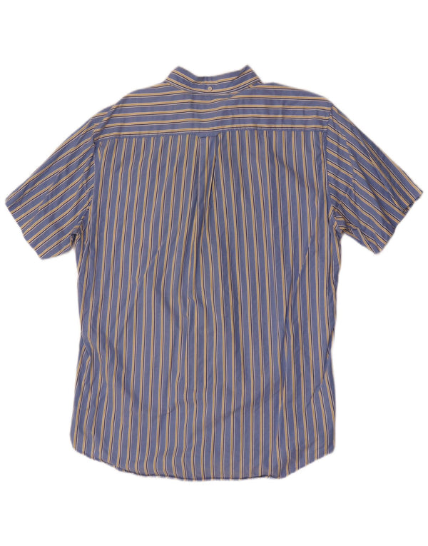 Gant Camisa Regular Fit De Manga Corta De Algodón A Rayas Azul Grande Para Hombre