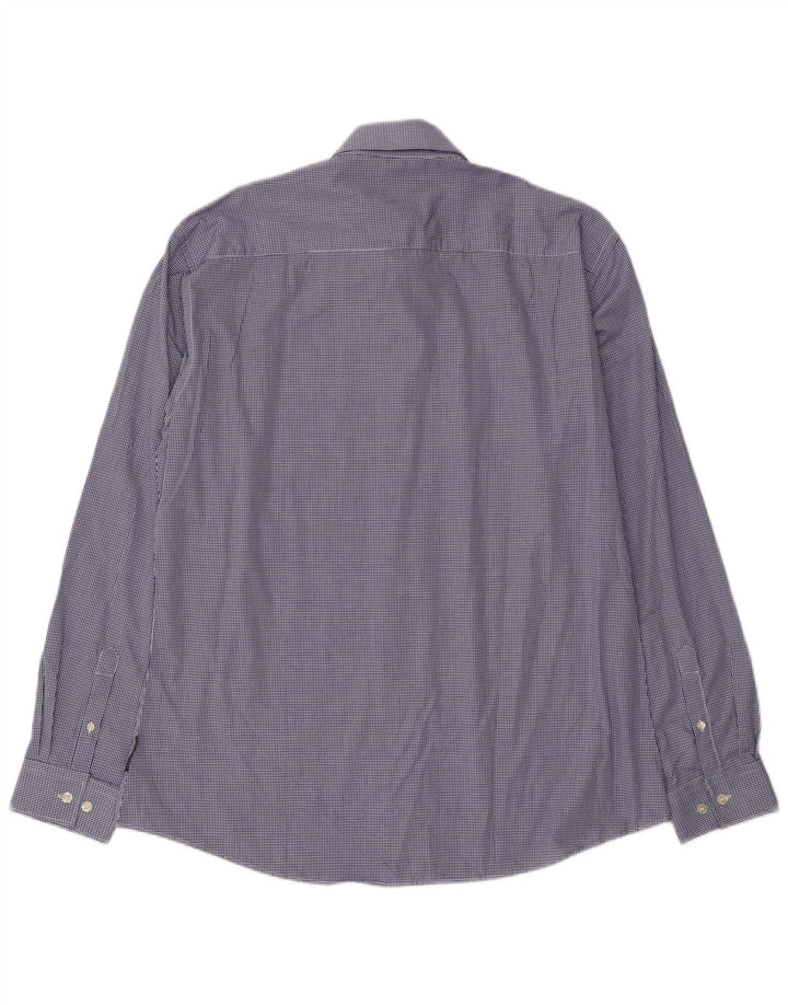 Camisa para hombre French Connection XL Algodón a cuadros azul
