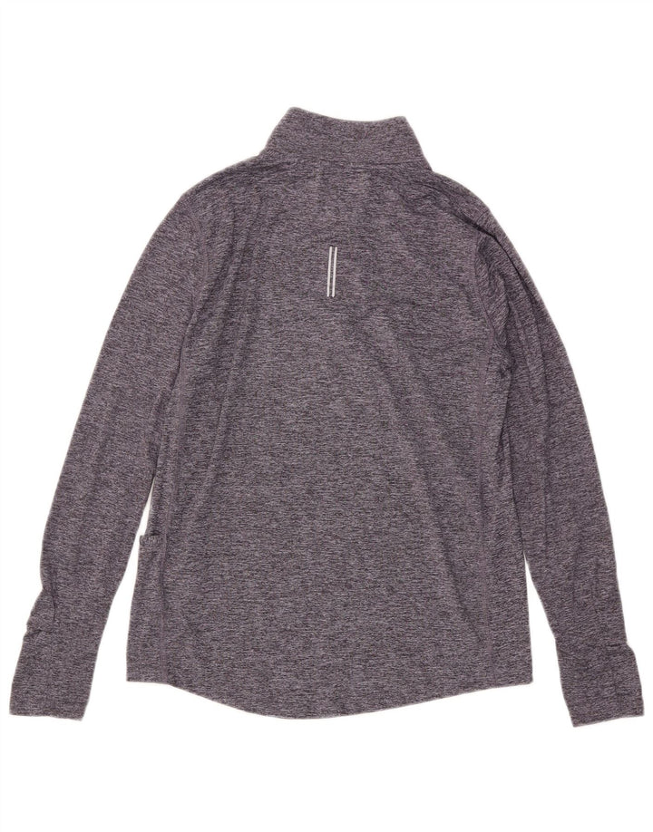 Nike Mujer Dri Fit Jersey Chándal Top UK 10 Pequeño Gris Moteado
