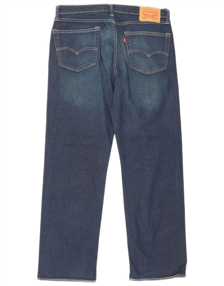 Levi's Mens 751 Straight Jeans W34 L32 Navy Blue Cotton