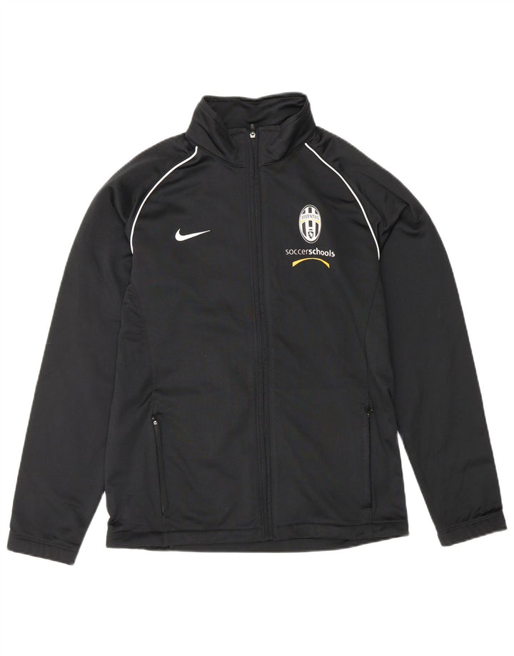 NIKE Boys Juventus Tracksuit Top Jacket 12-13 Years Large  Black Polyester Vintage Nike and Second-Hand Nike from Messina Hembry 