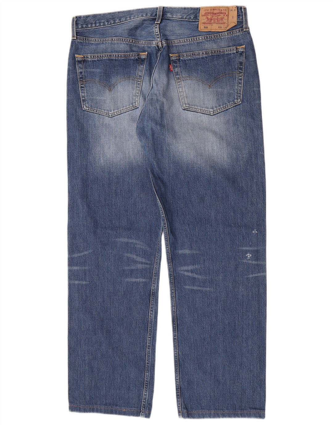 Levi's Hombre 501 Vaqueros Rectos W38 L30 Algodón Azul