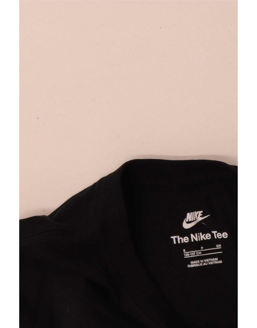 Nike Camiseta de manga larga para niño, 8-9 años, talla pequeña, algodón negro