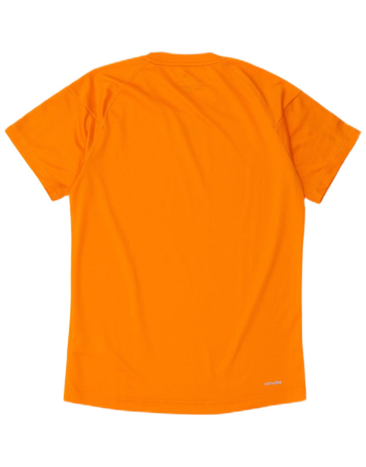 Adidas Mens Climalite Camiseta Top Pequeño Naranja Poliéster