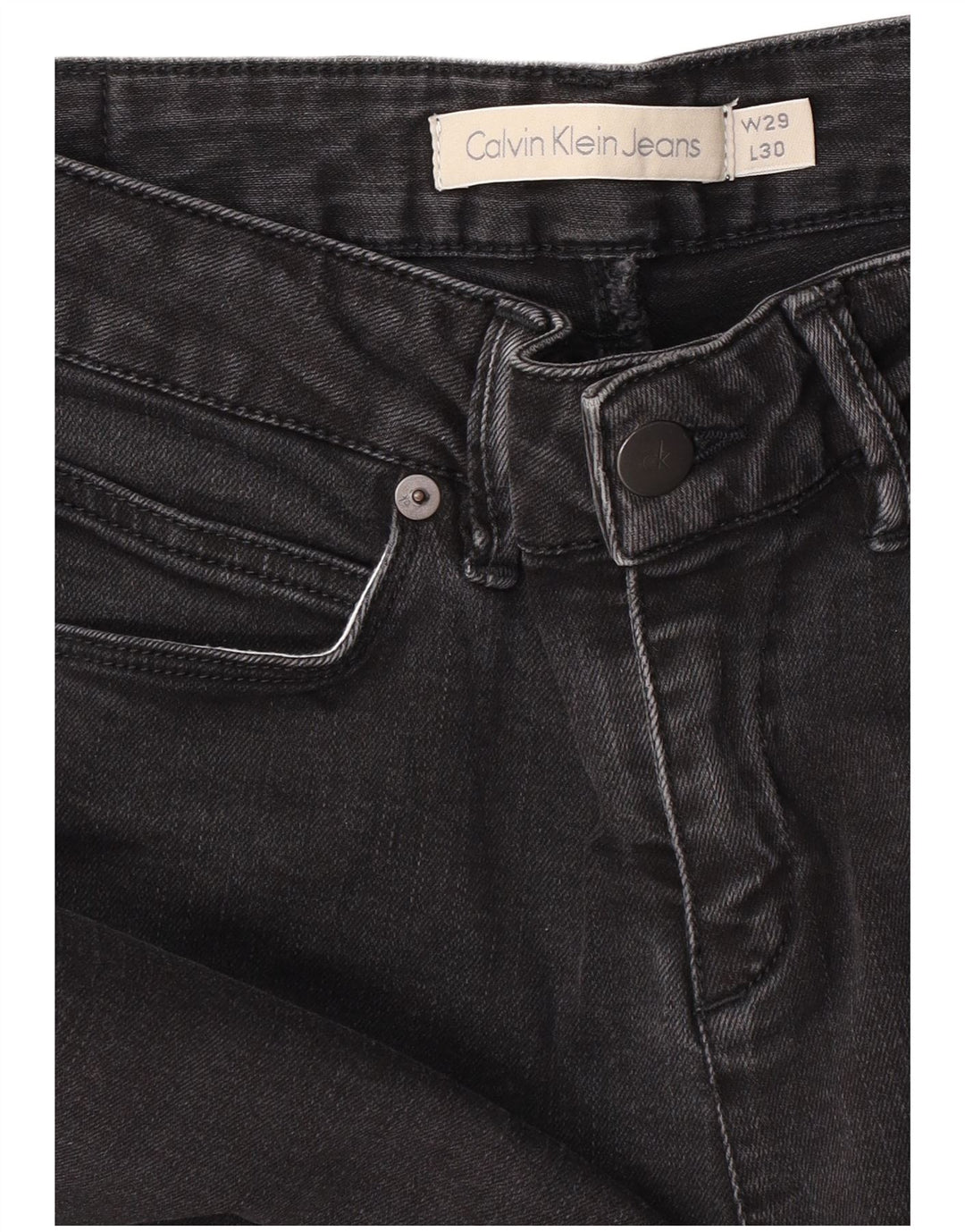 Vaqueros ajustados para mujer Calvin Klein W29 L30 Gris